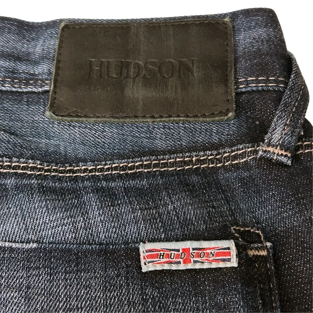 HUDSON Jeans Pants Dark Wash Mid-Rise Slouch Button Fly Vintage Y2K Made in USA - Picture 7 of 16